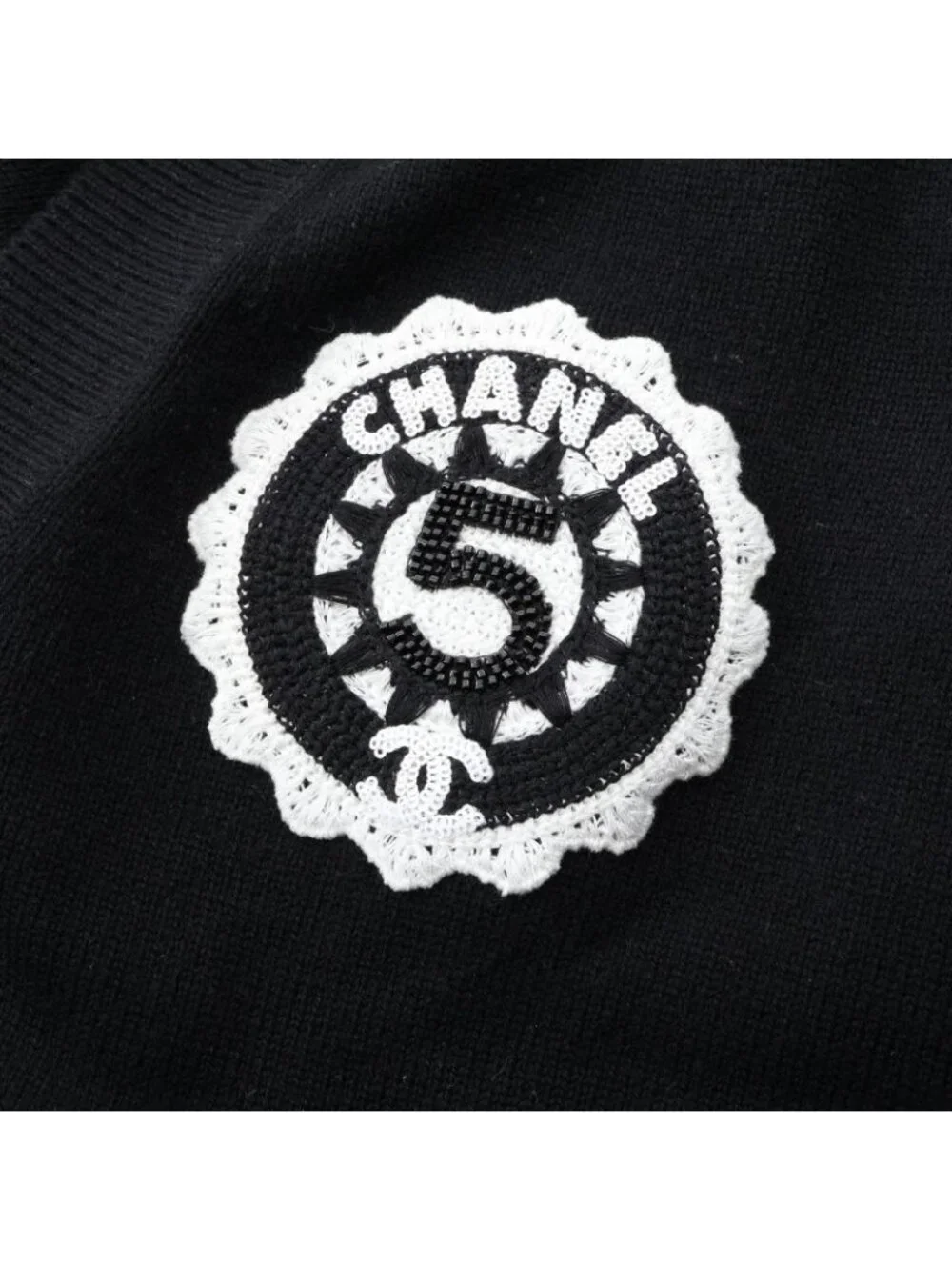 Chanel Cardigan CC Logo Button Patch Cashmere
